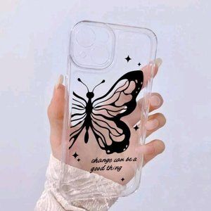 Butterfly Clear Case For iPhone 14 Pro  + FREE Glass Protector